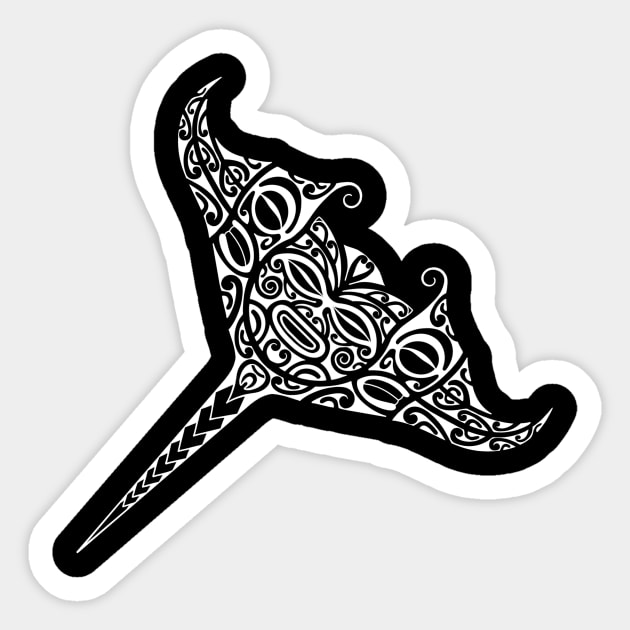 Manta ray Sticker by Tikitattoo